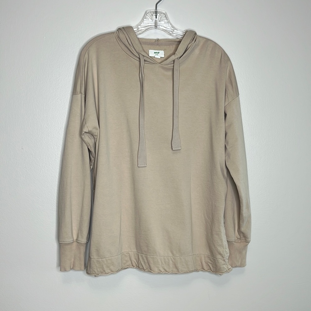 AERIE Sunwashed Desert oversized Hoodie in Strand size XS - Picture 2 of 11